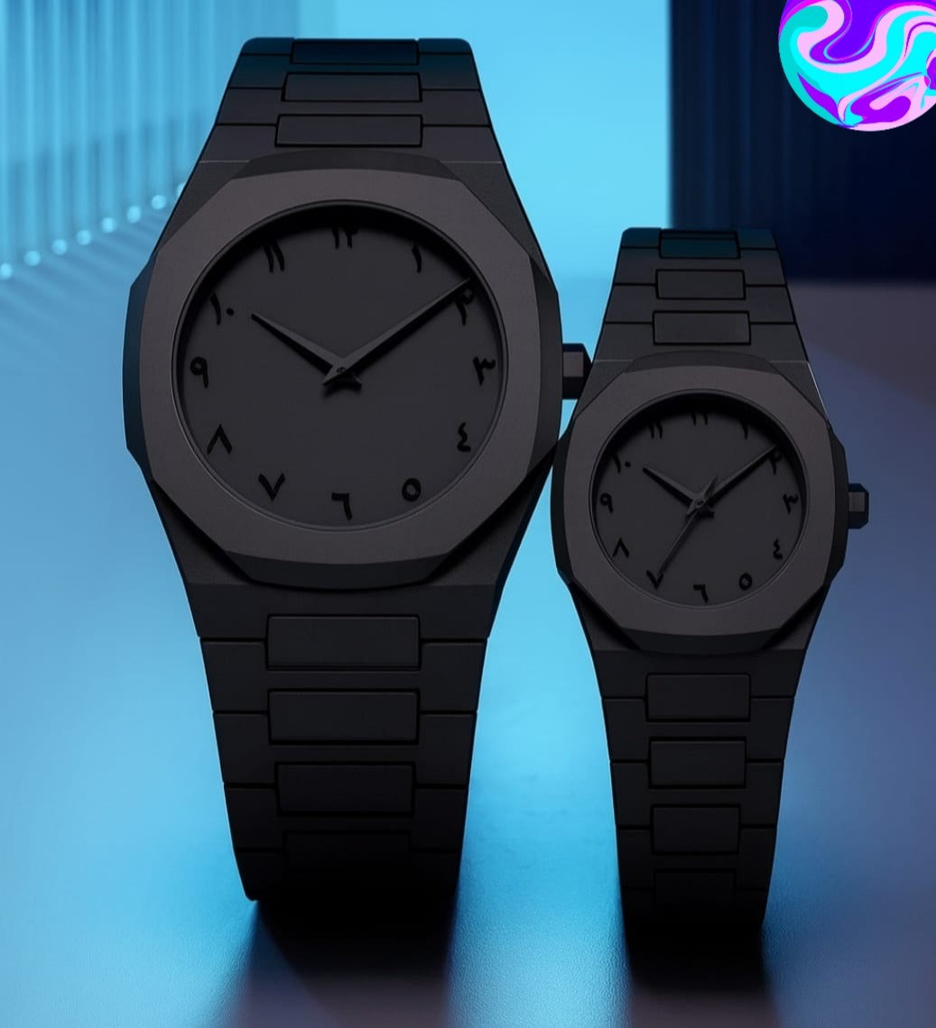 Black Aura Couple Watch